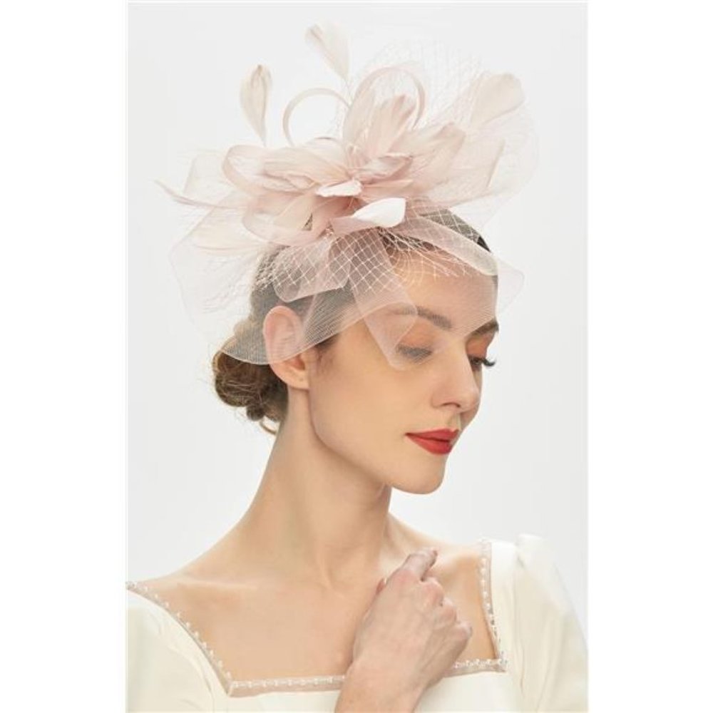 Fascinators Hats with Hair Clip Blush